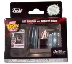 Red Guardian and Avengers Tower Marvel Funko Bitty Pop!