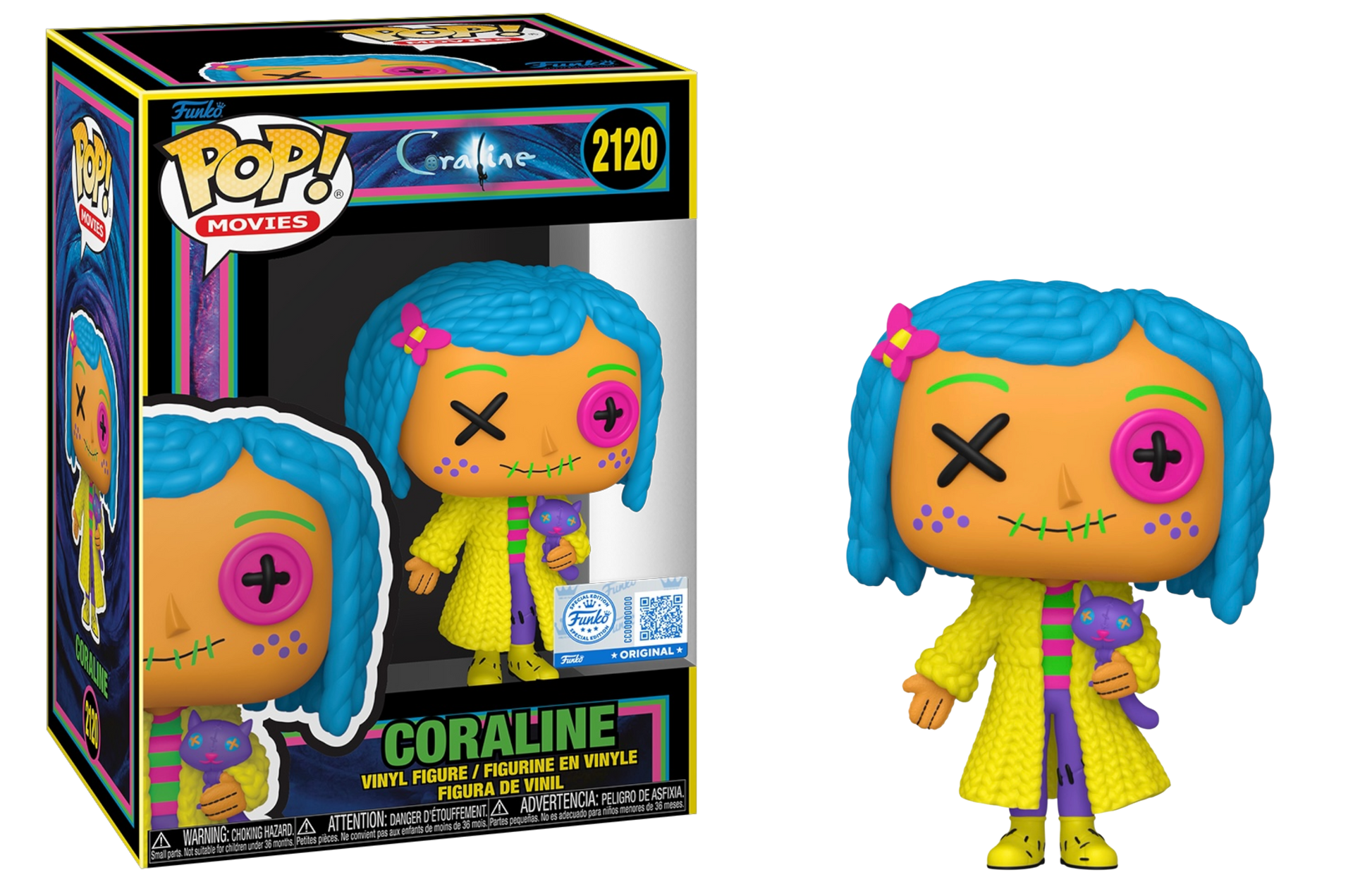 Funko Pop! Coraline Black Light #2120 vinyl figure collectible