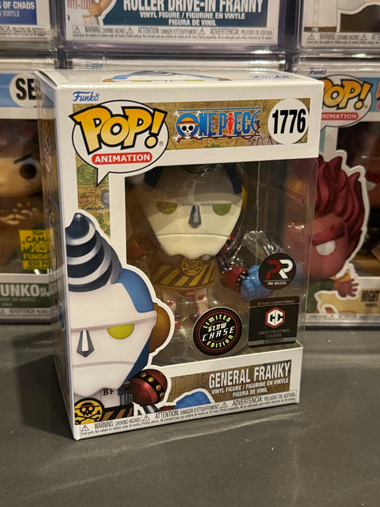 General Franky 1776 Chase PR Sticker - One Piece Funko Pop!