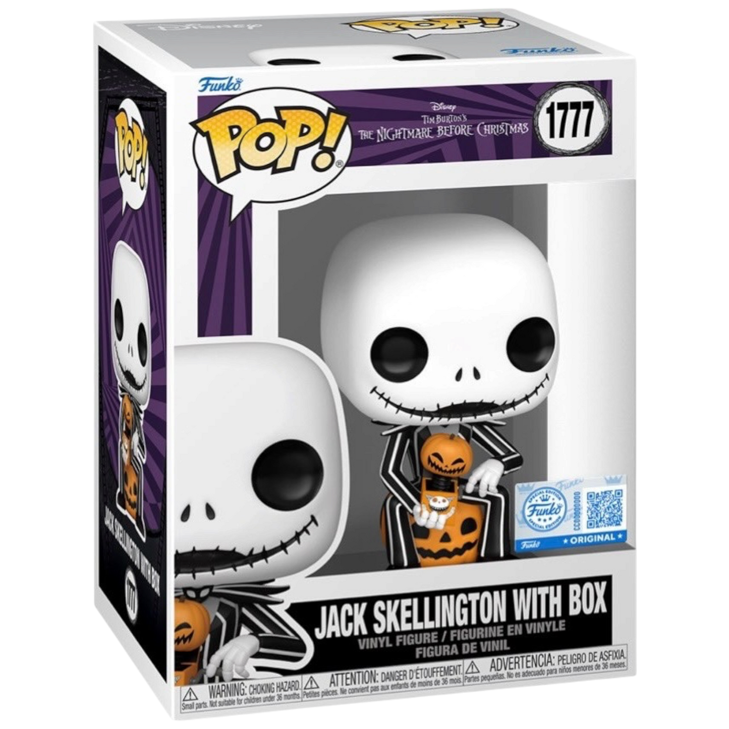 Funko Pop! Jack Skellington with Box #1777 vinyl figure collectible