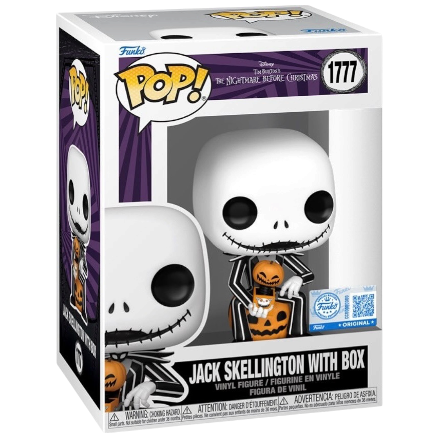 Funko Pop! Jack Skellington with Box #1777 vinyl figure collectible