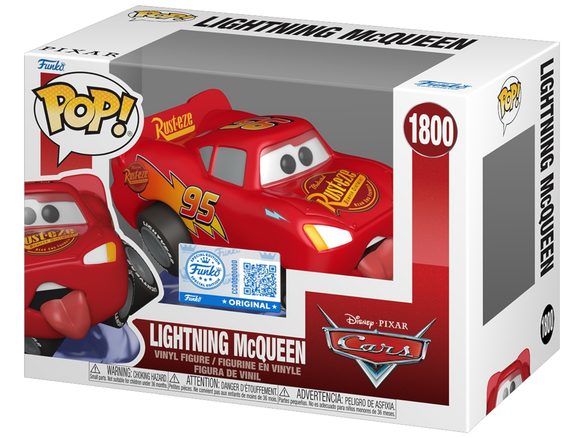 Funko Pop! Lightning McQueen #1800 vinyl figure collectible