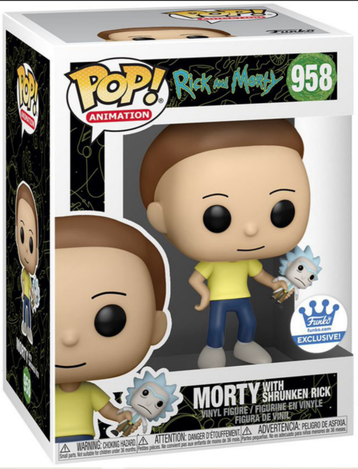 Funko Pop! Morty With Shruken Rick #958 vinyl figure collectible