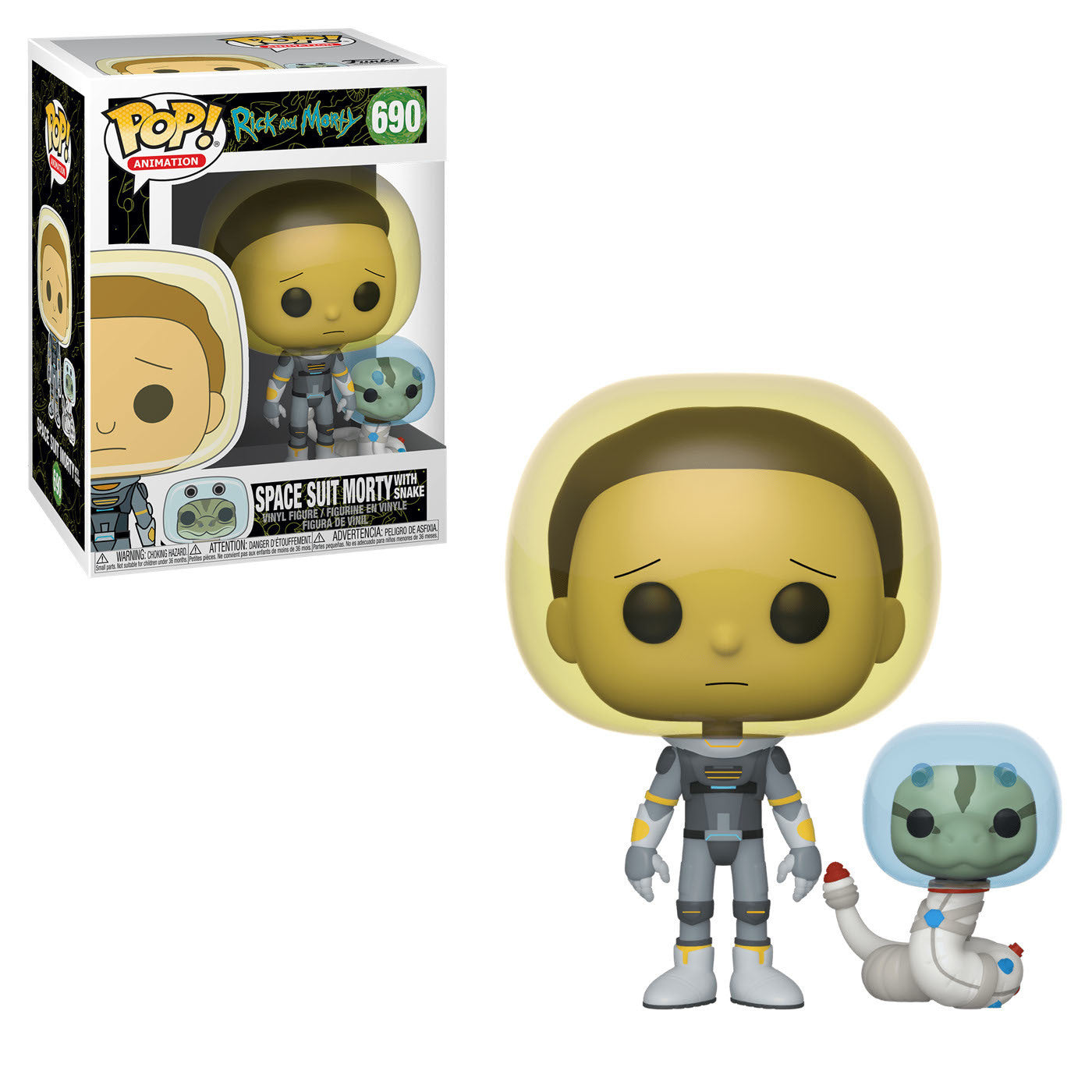 Funko Pop! Space Suit Morty with Snake #690 vinyl figure collectible