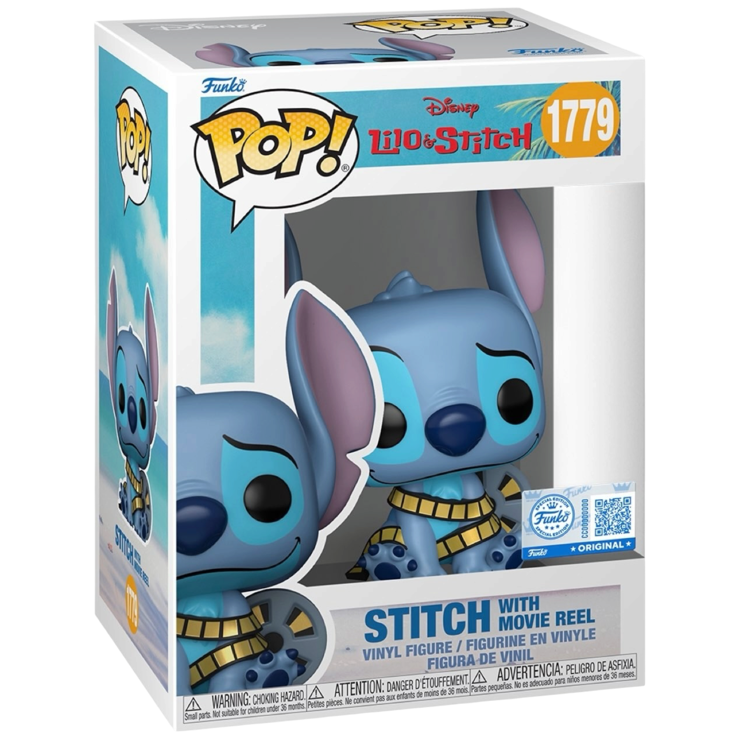 Funko Pop! Stitch with Movie Reel #1779 vinyl figure collectible