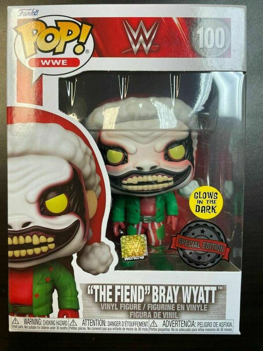 Funko Pop! The Fiend Bray Wyatt Holiday Glow #100 vinyl figure collectible
