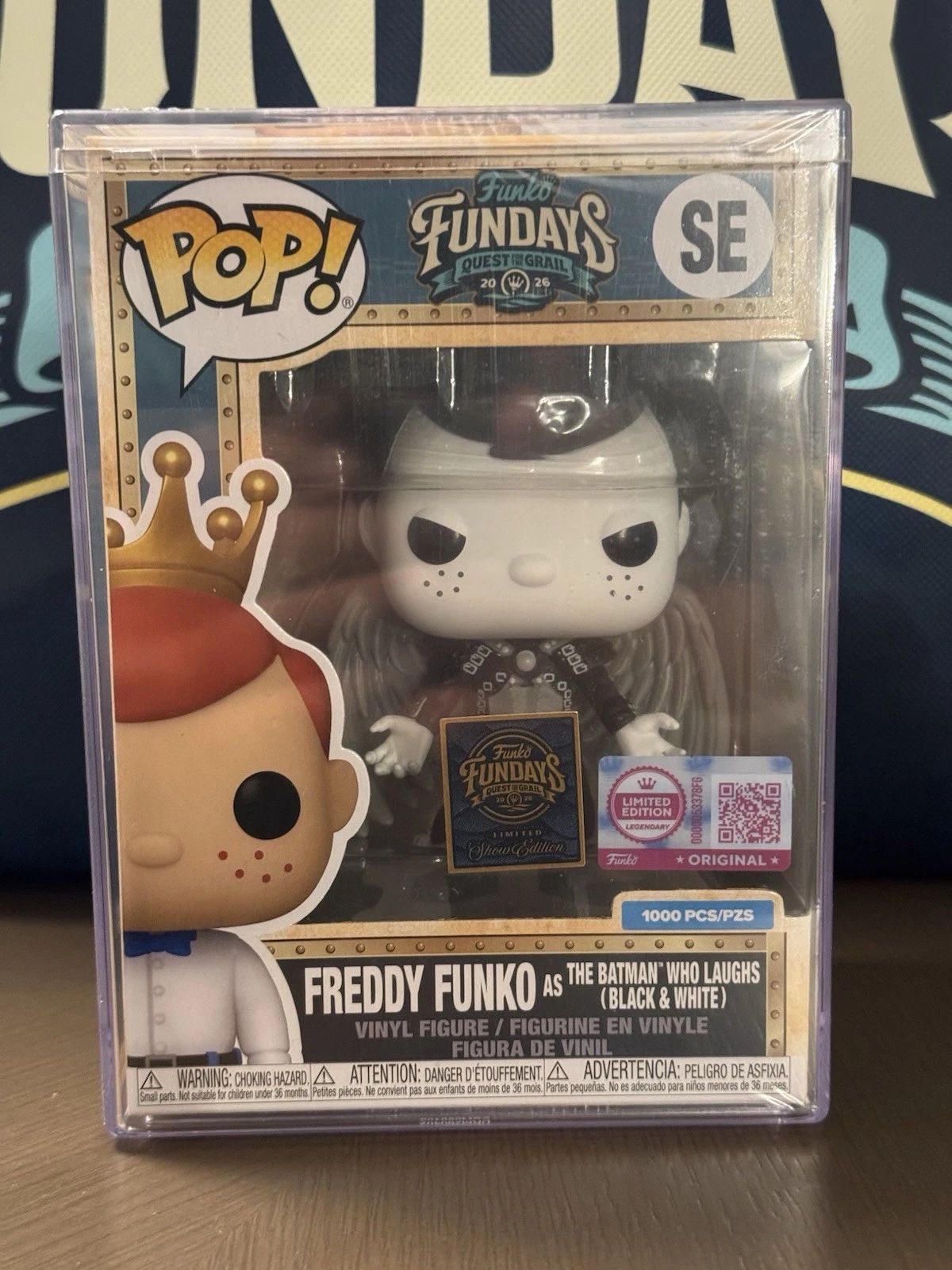 Freddy Funko as The Batman Who Laughs Black and White 1000 Pcs