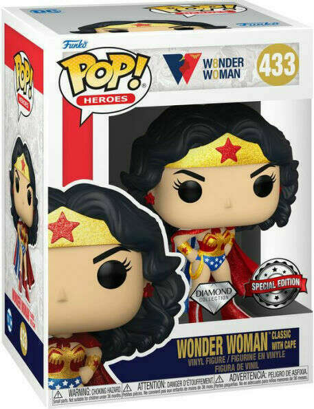 Funko Pop! Wonder Woman Classic with Cape (Diamond) #433 vinyl figure collectible