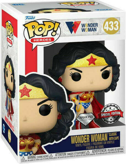 Funko Pop! Wonder Woman Classic with Cape (Diamond) #433 vinyl figure collectible